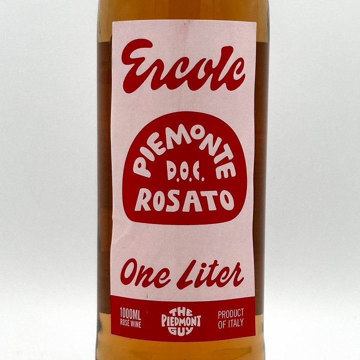 Wine bottle labeled 'Encole Piemonte D.O.C. Rosato' on a white background