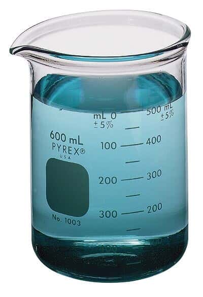 Product photo filled with blue liquid