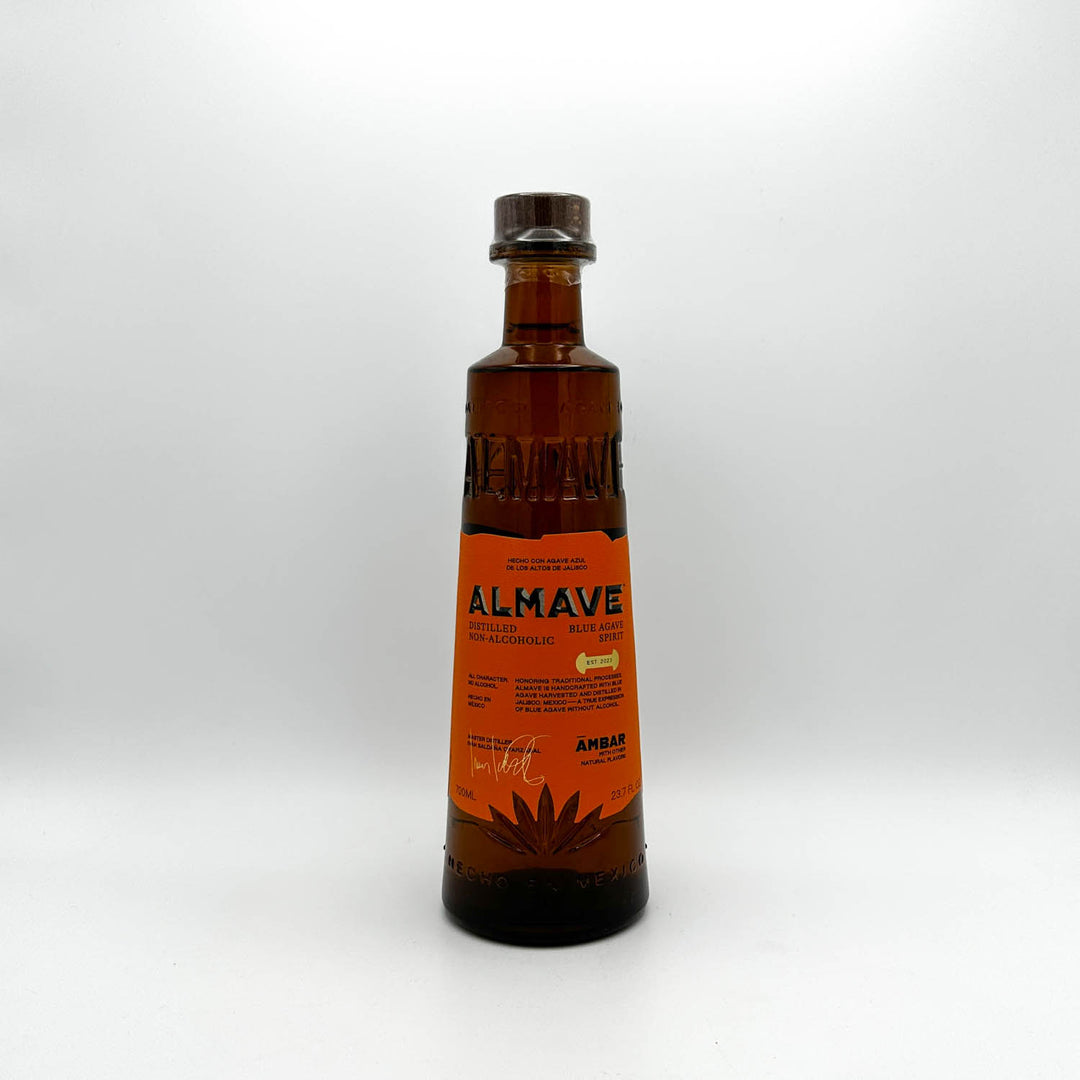 Bottle of Almave on a white background