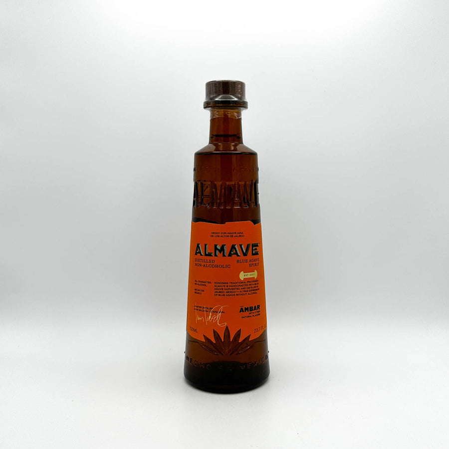 Bottle of Almave on a white background