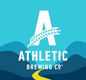 Athletic brewing logo with a blue color scheme