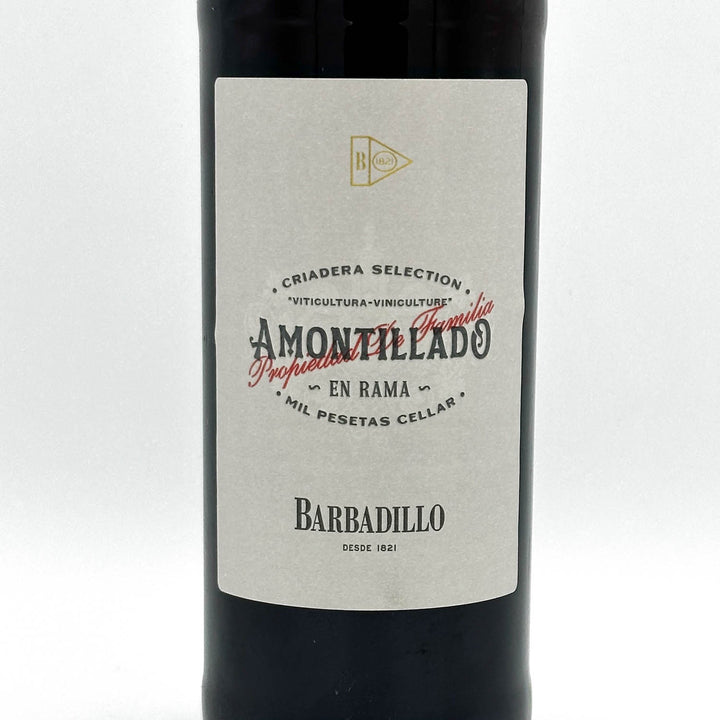 Wine bottle with a label on a white background