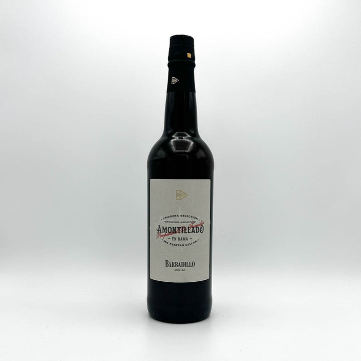 Wine bottle with a label on a white background
