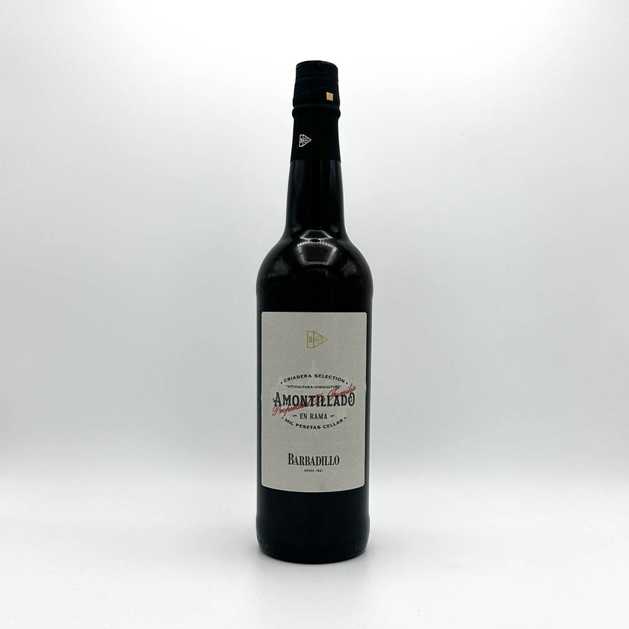 Wine bottle with a label on a white background