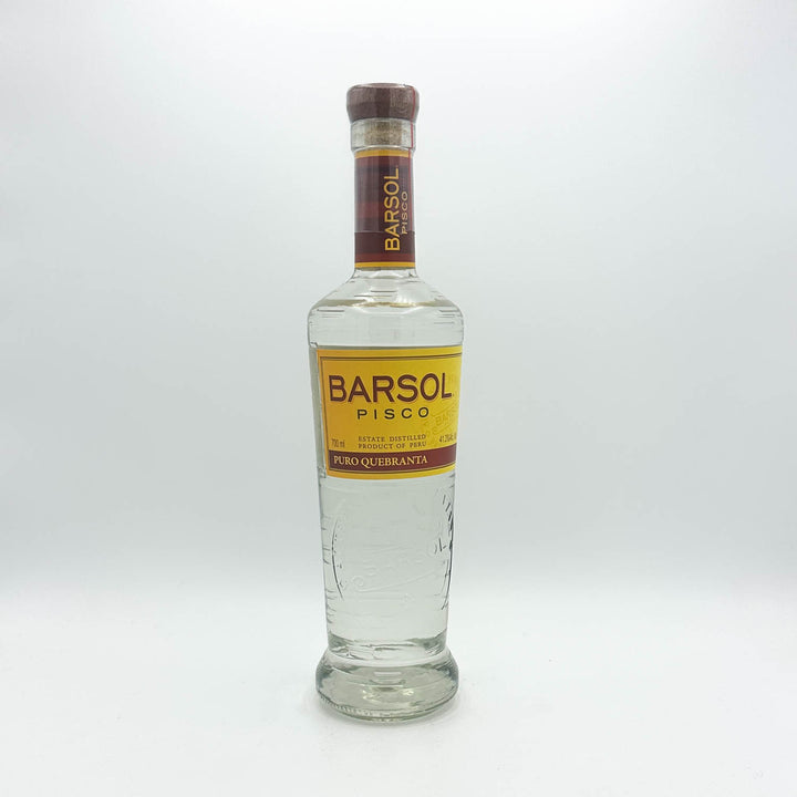 Barsol Pisco bottle on a white background
