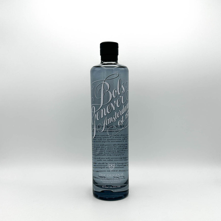 Bols Genever Amsterdam gin bottle on a white background