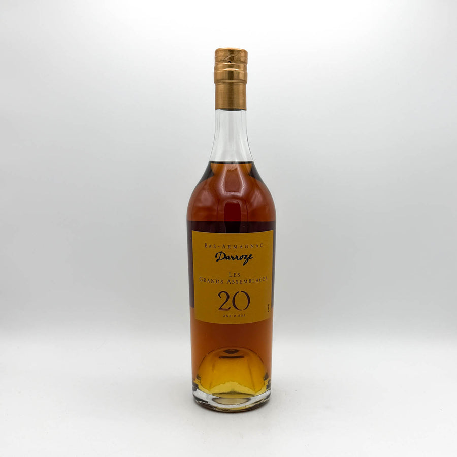 Bottle of Armangnac 20 on a white background