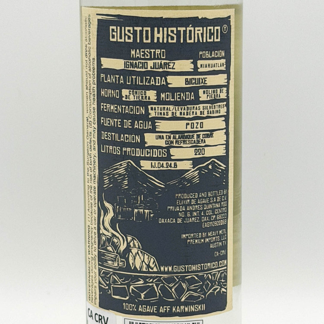Gusto Histórico label on a white background