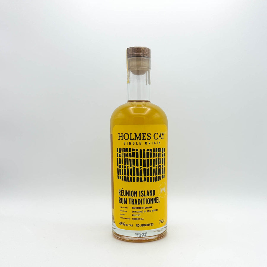 Bottle of Holmes Cay Réunion Island Rum Traditionnel on a white background