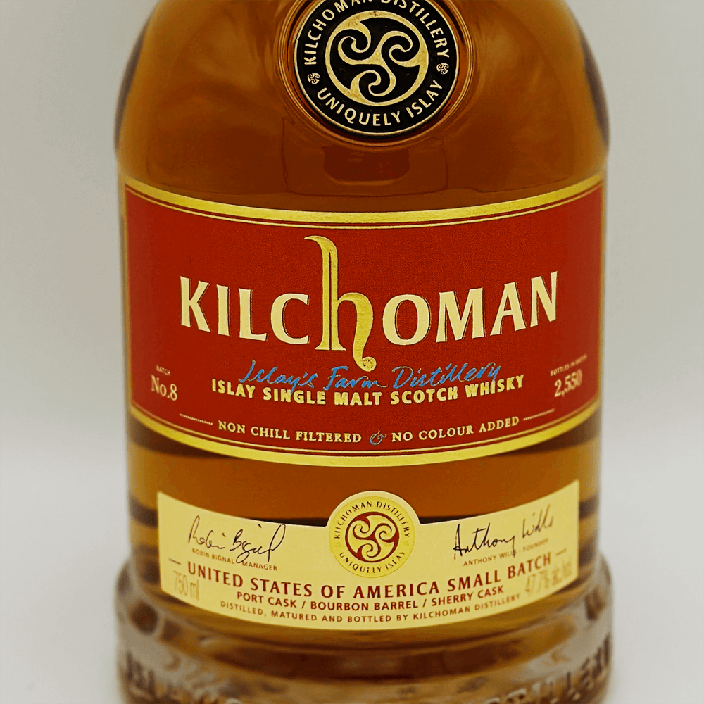 Kilchoman USA Small Batch No. 8 Label