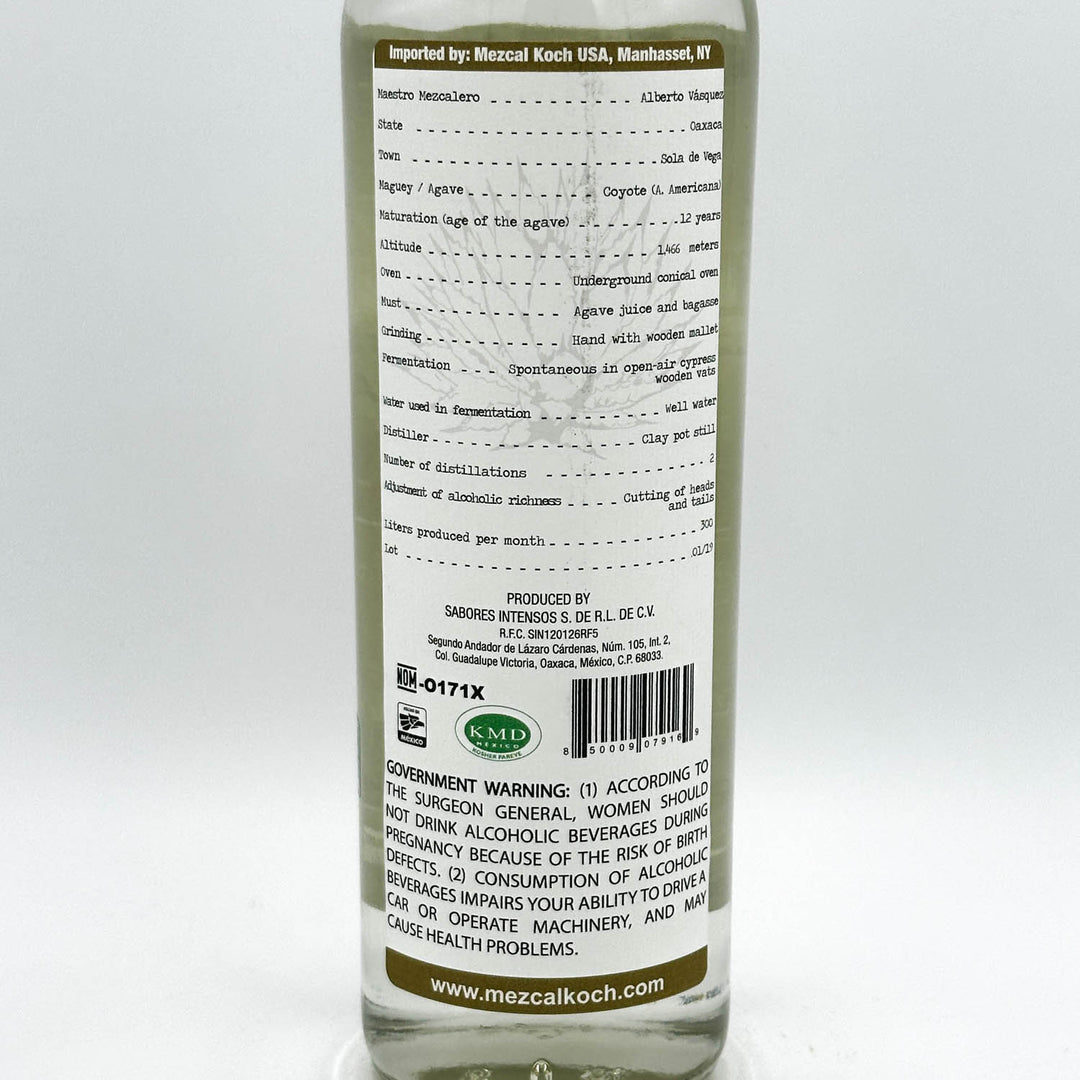 Bottle label with text and bar code on a white background