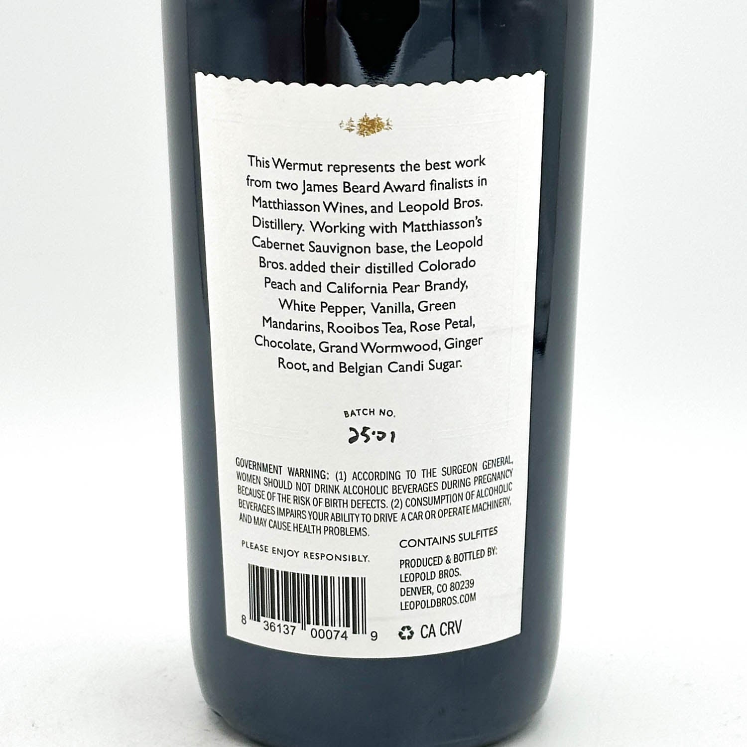 Leopold Bros. Sweet Wermut – Prizefighter Bottle Shop