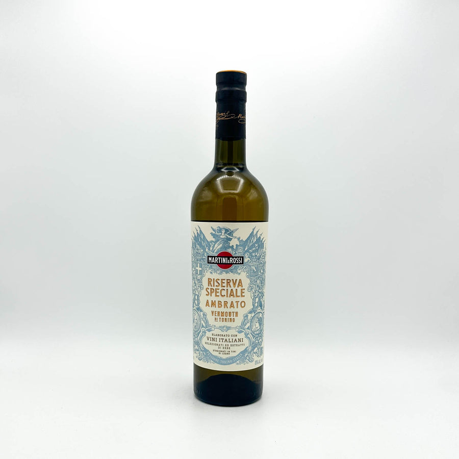 Wine bottle with a label on a white background