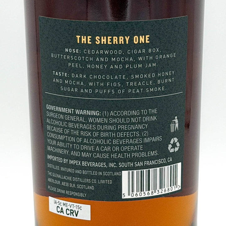 Back label of a bottle with text and branding details.