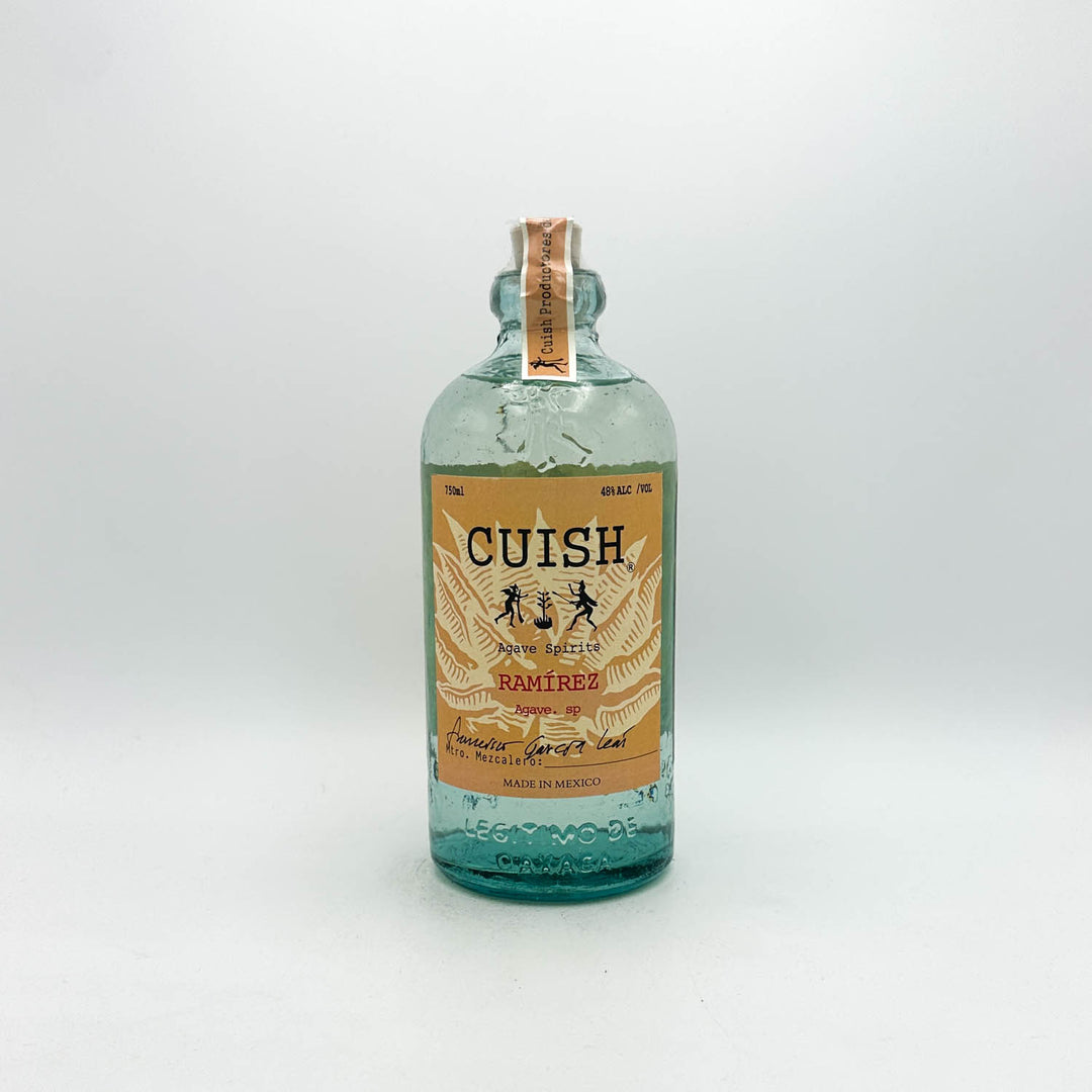 Bottle of Cuish Ramárez on a white background
