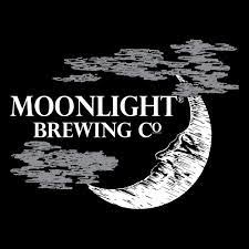 Moonlight Brewing Co. Logo of a crescent moon in a cloudy sky