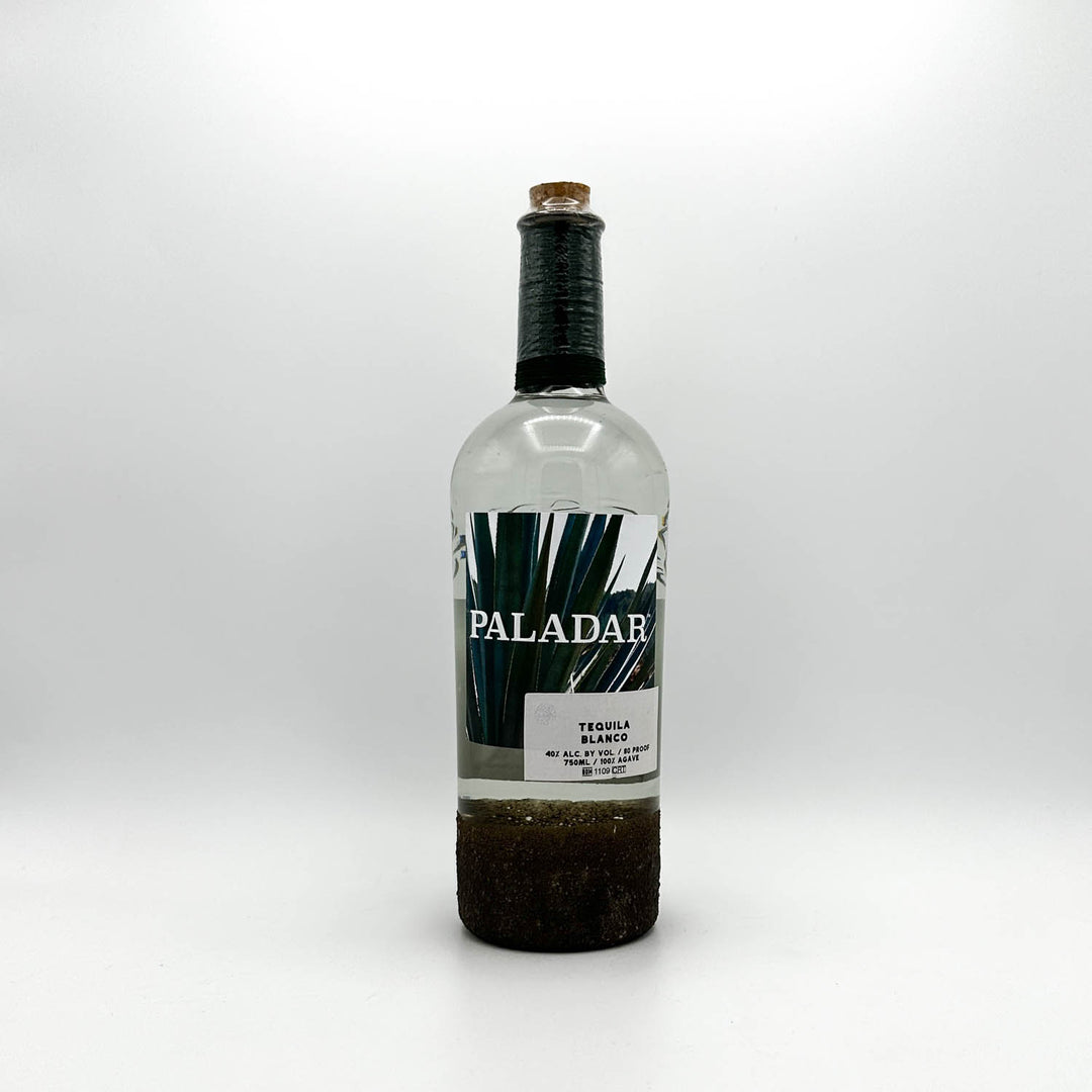 Paladar tequila bottle on a white background