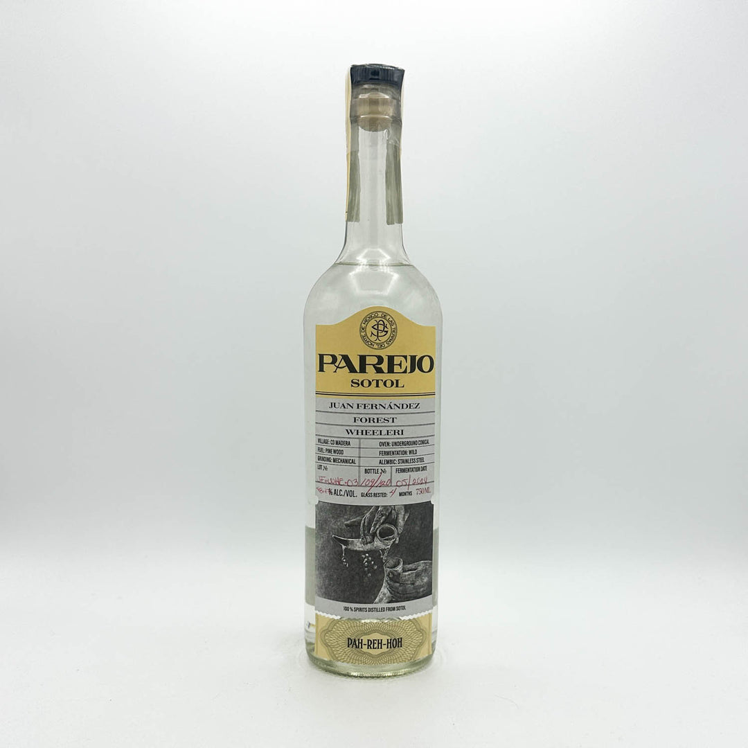 Parejo Sotol bottle on a white background
