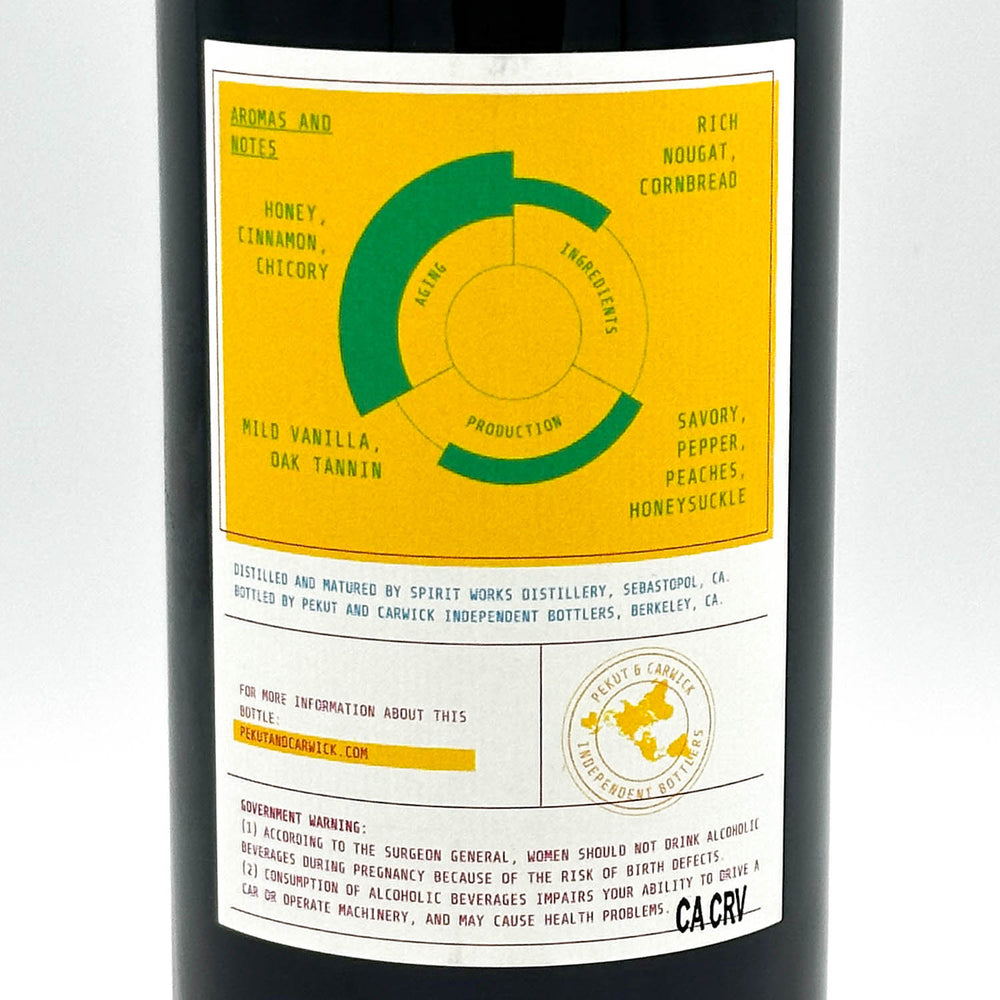 Wine bottle label with a yellow and green design on a white background