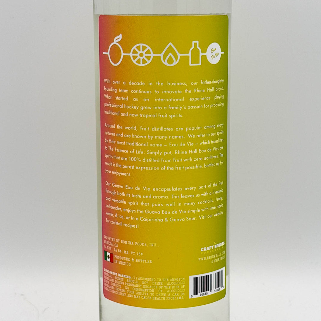 Back label of a bottle with text and icons on a white background