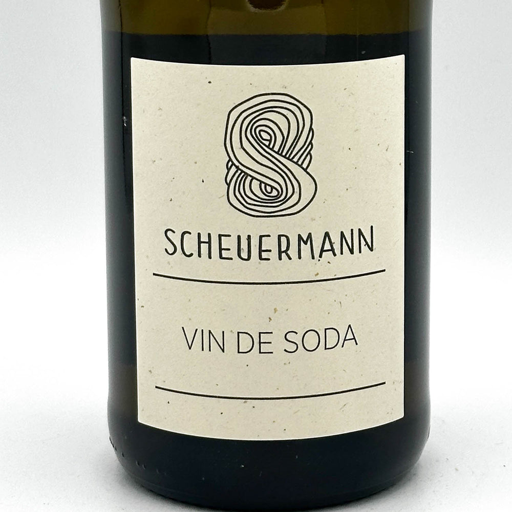 Bottle of Scheuermann Vin de Soda on a white background
