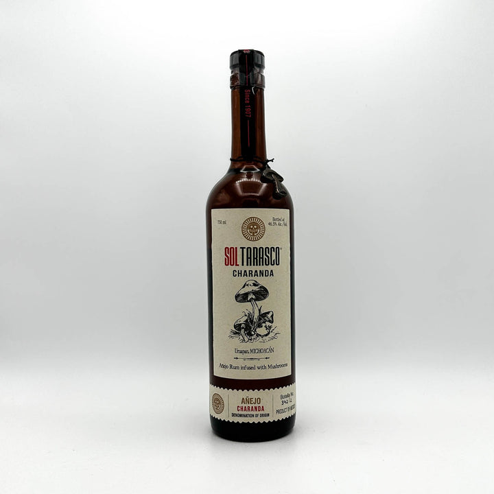 Bottle of Sol Tarasco Charanda on a white background