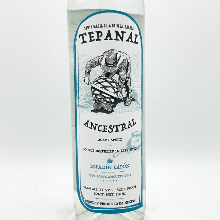 Tepanal Ancestral agave spirit bottle on a white background