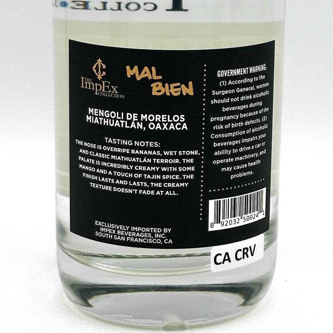 Bottle label with text and branding on a white background