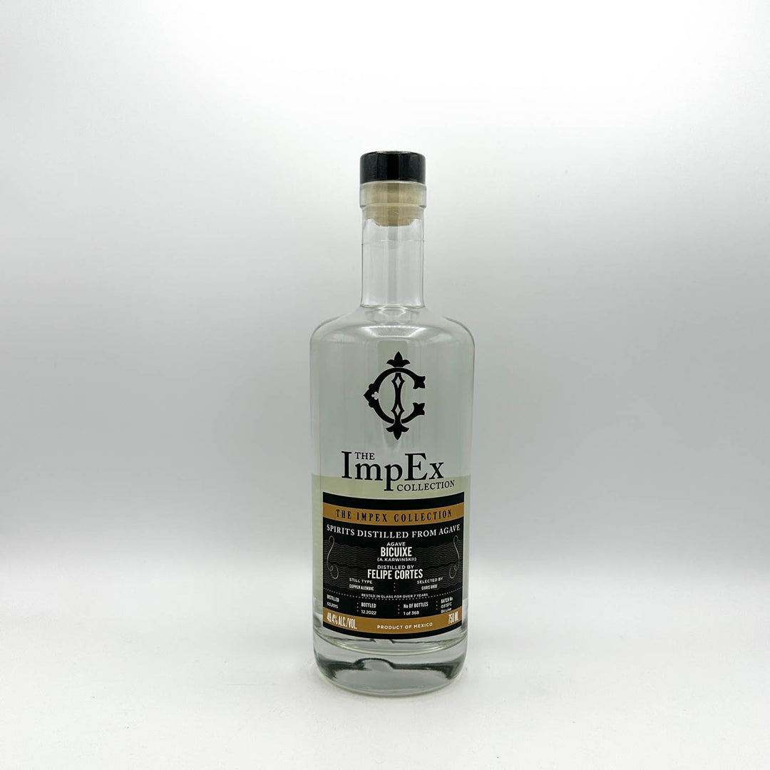 Bottle of ImpEx Collection liquor on a white background