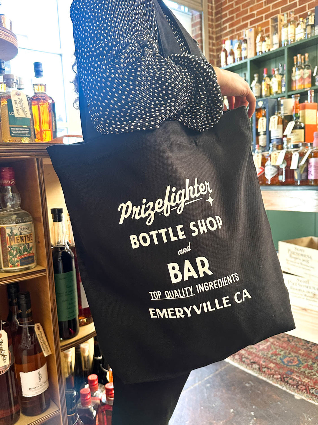 Prizefighter Bottle Shop Tote Bags