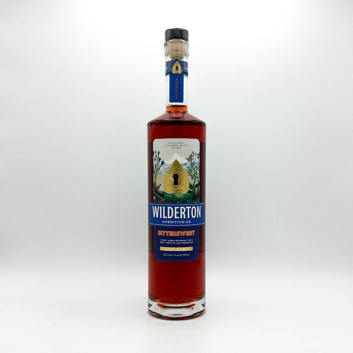 Bottle of Wilderton Aged Whiskey on a white background
