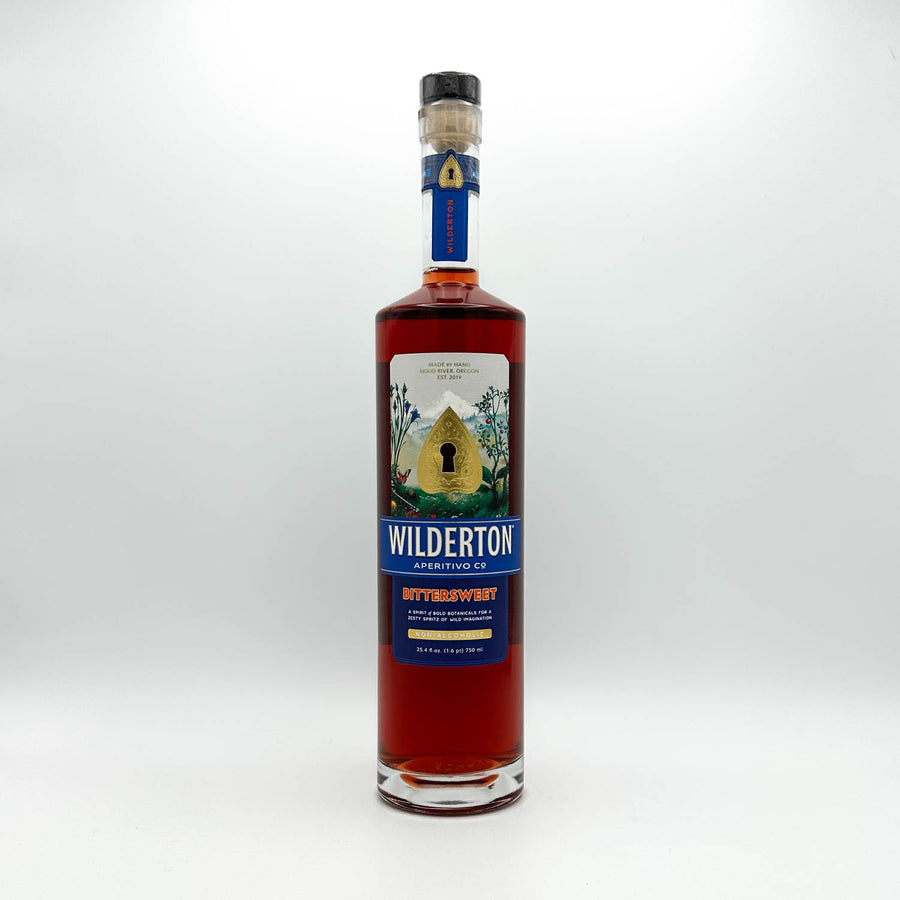 Bottle of Wilderton Aged Whiskey on a white background